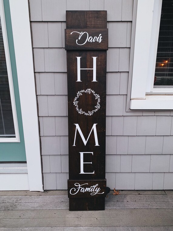 Outdoor Home Sign Front Porch Sign Family Name Sign Last Name Sign