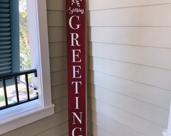 Seasons Greeting Front Porch Sign | Christmas Front Door Decor | Holiday Decor | Christmas Decor | Christmas Sign | Christmas Outdoor Decor