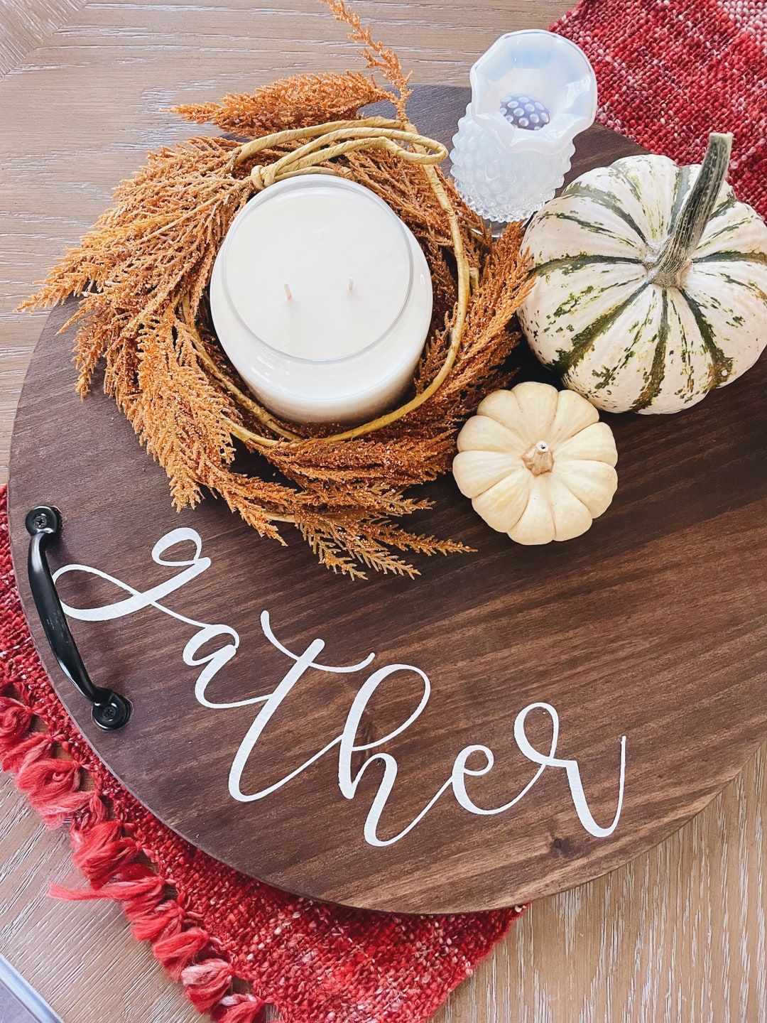 Gather Serving Tray Thanksgiving Serving Tray Coffee Table Tray Wine