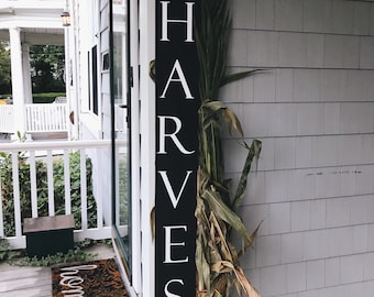 Harvest Front Porch Sign / Decoración de otoño al aire libre / Decoración del porche delantero / Decoración del hogar de otoño / Decoración del porche delantero de Halloween / Señal de Acción de Gracias