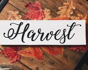 Harvest Wooden Sign | Fall Wooden Sign | Fall Home Decor | Thanksgiving Decor | Halloween Decor | Fall Decor | Farmhouse Decor | Fixer Upper