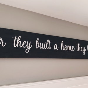 And Together They Built A Home They Loved Sign Over the Door Sign Family Sign Home Sign Living Room Sign Farmhouse Style Sign image 4