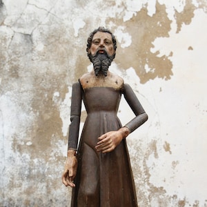 18th Century Baroque Santos Sculpture With Articulated Arms, Portuguese