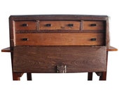 Original Portuguese 18th Century Fall-Front Cabinet, Exotic Wood, Table Cabinet