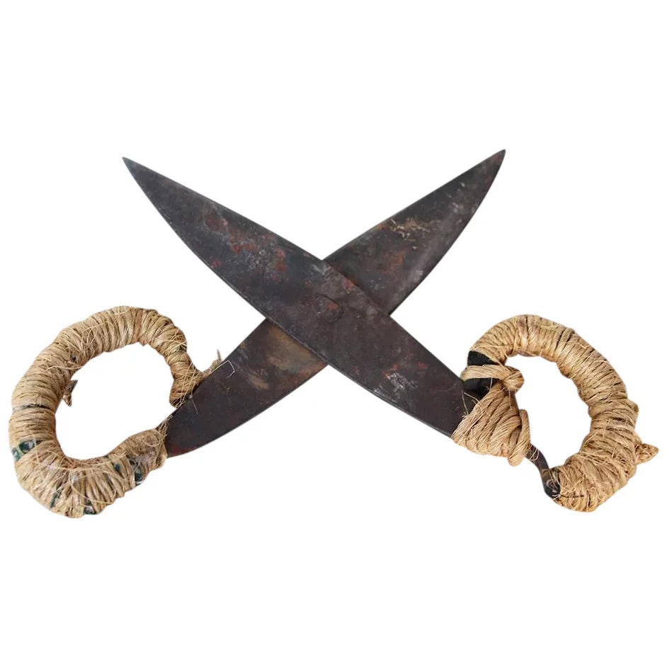 Portuguese 19th Century Wrought Iron Sheep Shears Wool Scissors