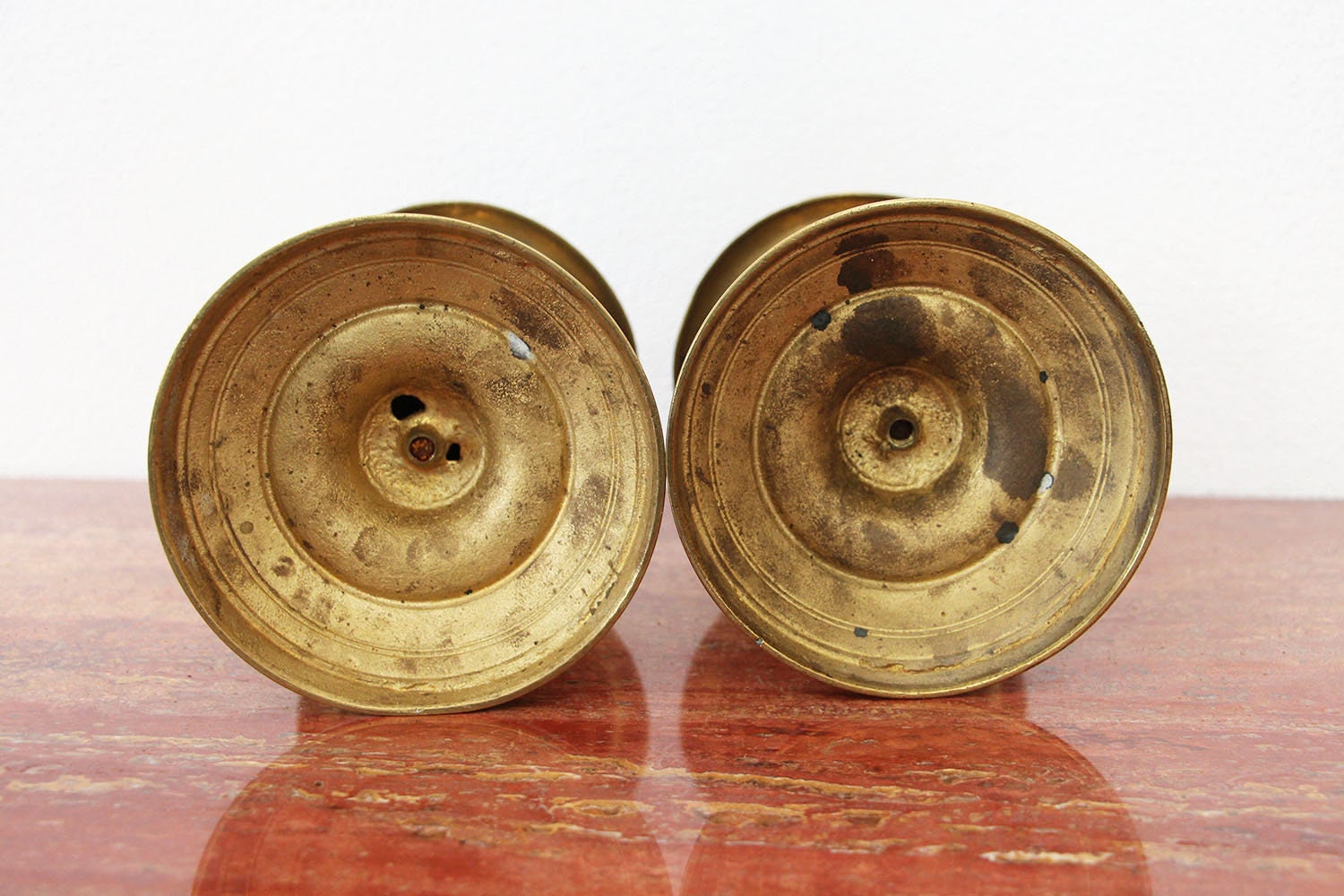 18th/19th Century Pair of Flemish/german Brass Pricket Candlesticks /  Candleholders, Antique -  Canada