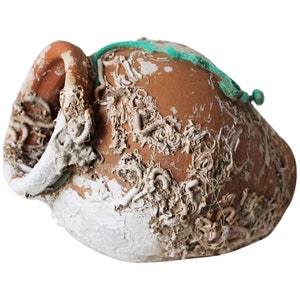 19th Century Antique Terracotta Octopus Trap, Octopus Terracotta Undersea Pot