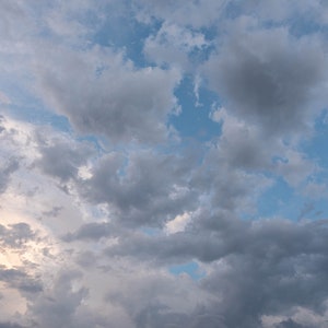 Blue Sky Clouds Canvas, Coastal Photography Print and Large Canvas Wall Art, Jersey Shore, Free Shipping image 4