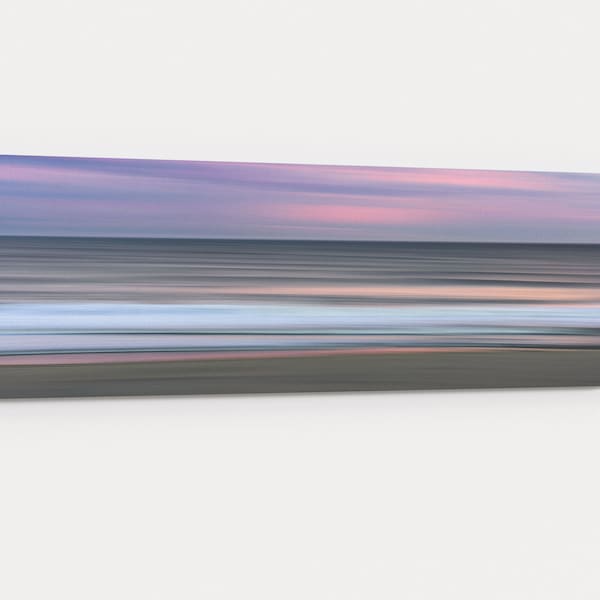 Blurred Waves Abstract Sunset Large Canvas, Coastal Photography, Jersey Shore Wall Art, Free Shipping