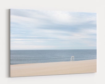 Seaside Solitude,  Coastal Photography Print and Large Canvas Wall Art, Jersey Shore, Free Shipping