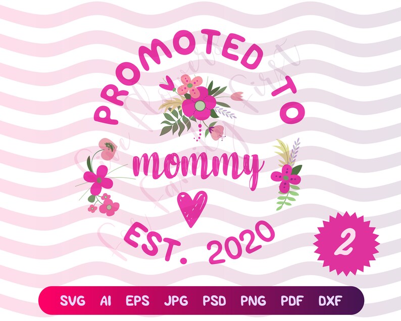Download New Mommy Est. 2020 SVG Promoted to Mommy New Mom Mug | Etsy