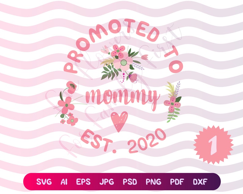 Download New Mommy Est. 2020 SVG Promoted to Mommy New Mom Mug | Etsy
