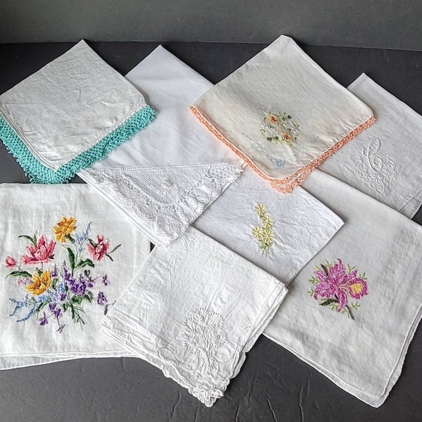 Vintage Embroidered Handkerchief Hanky Your Choice