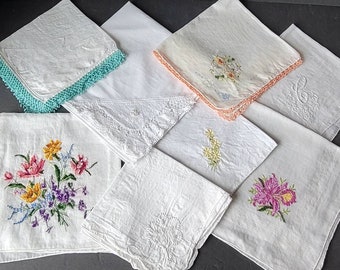 Vintage Embroidered Handkerchief Hanky Your Choice