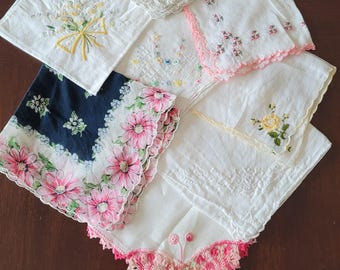 Vintage Embroidered Handkerchief Hanky Your Choice