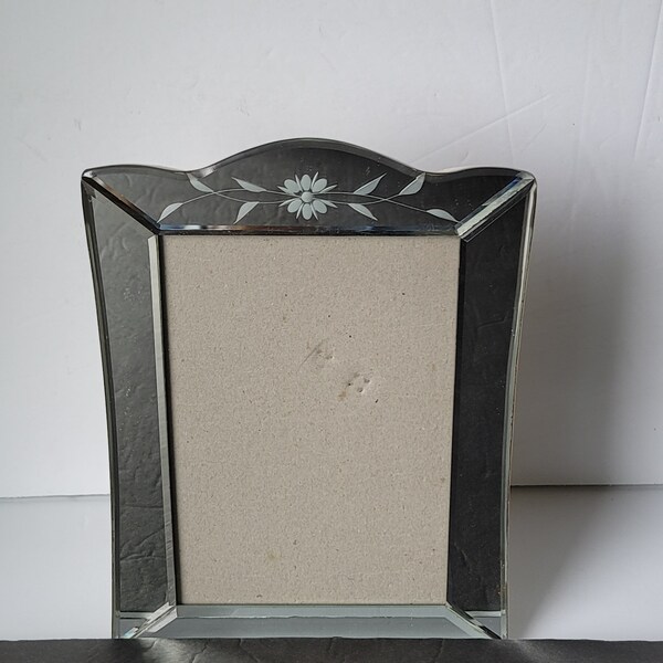 Etched Glass Picture Frame Etsy