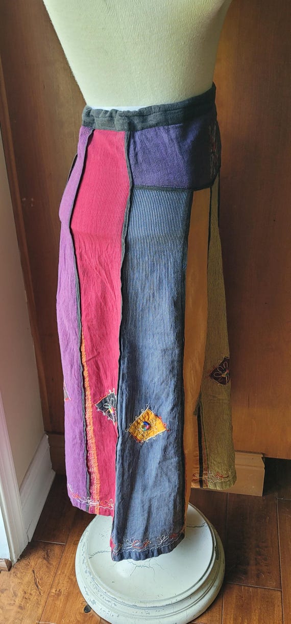 Cotton Embroidered Patchwork Multi Color Mirrored… - image 10