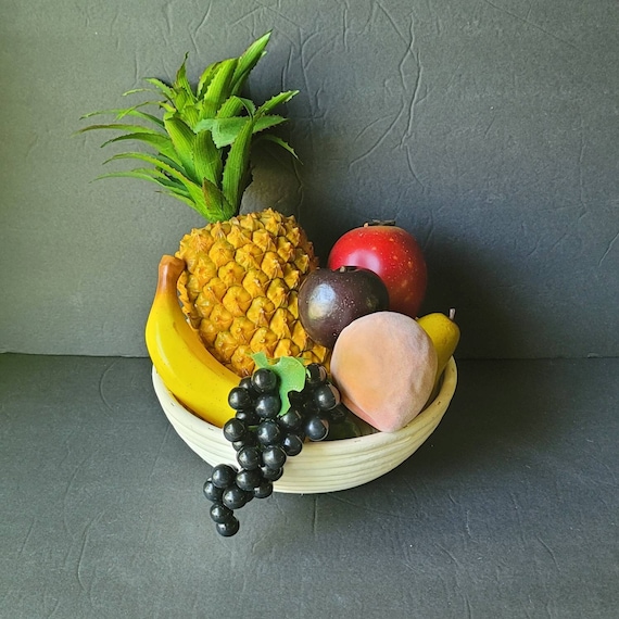 Vintage Faux Fruit Lot of 7 Life Size Home Kitchen Decor Artificial Fake  Fruit Fruit Bowl Display Photo Prop Staging 1 