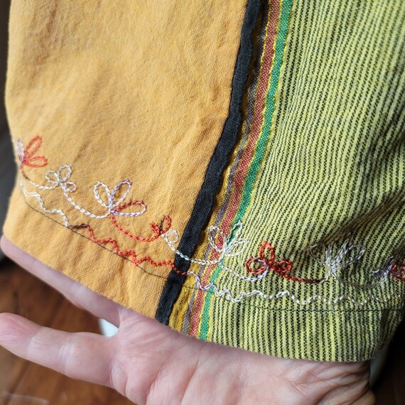 Cotton Embroidered Patchwork Multi Color Mirrored… - image 5