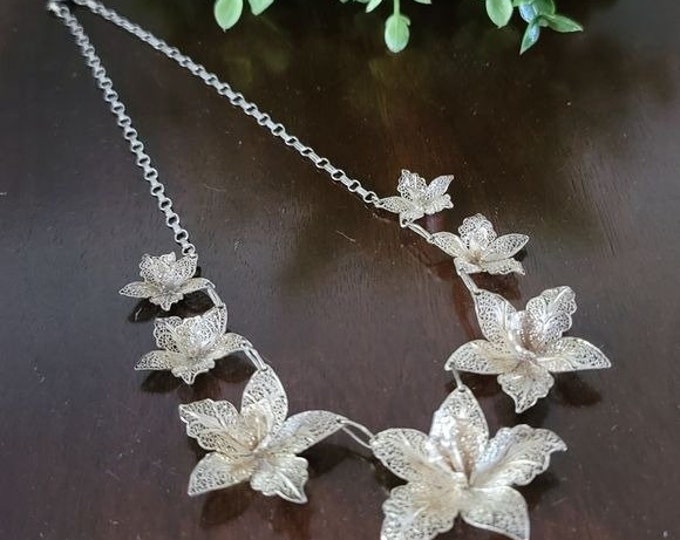 Timeless Beauty Floral Filigree Necklace