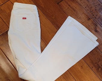 Vintage Miss Sixty White Low Rise Flare Leg Pants Jeans Size 25