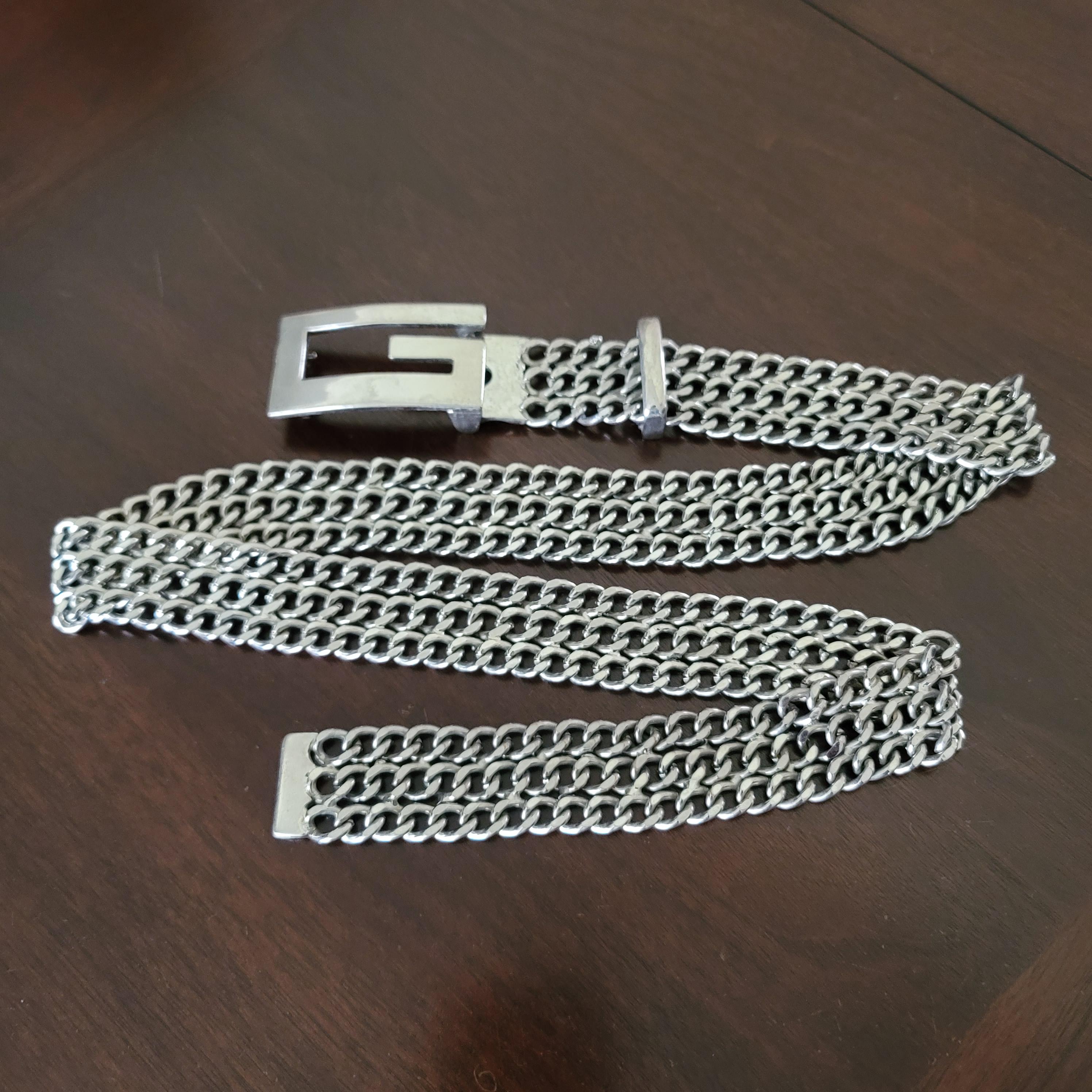Vintage Guess Silver Tone Chain Link Belt Heavy Metal 90s - Etsy display picture 2