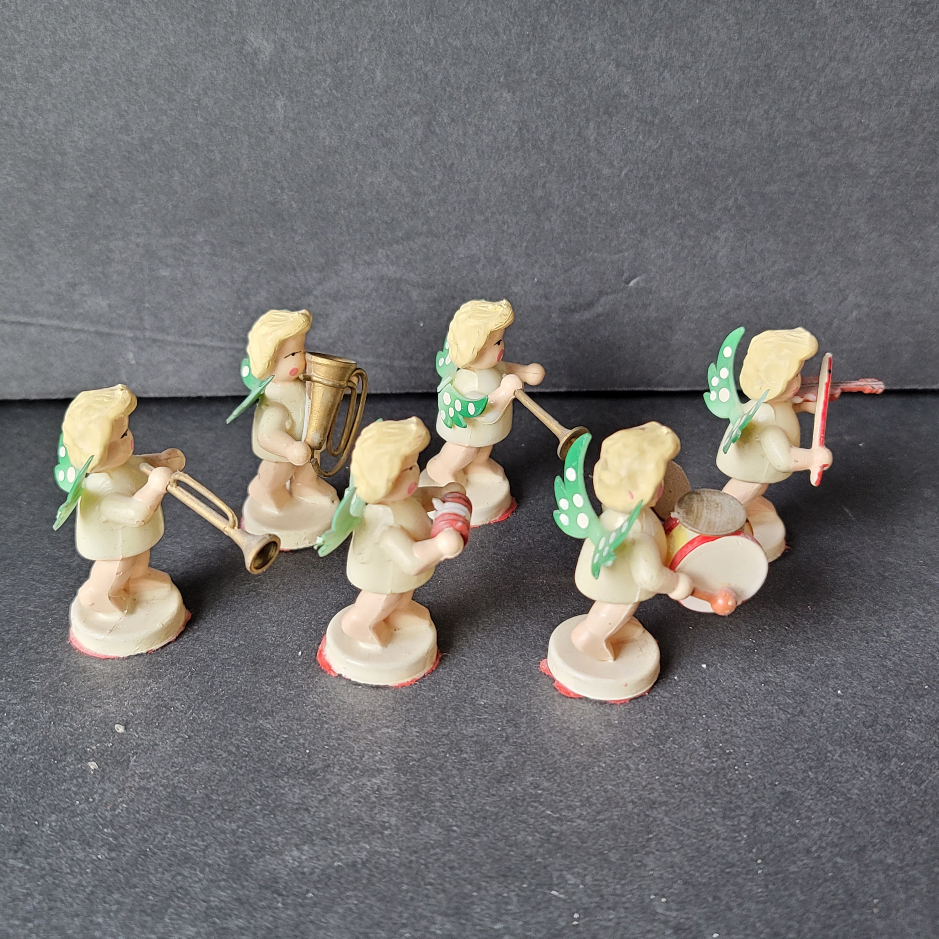 Hubrig 天使オーケストラ 木製フィギュリン 5体セット ドイツ民芸 Hubrig 天使オーケストラ 木製フィギュリン 5体セット ドイツ民芸