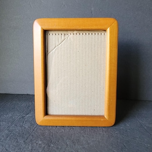 Vintage Teak Wood Picture Frame 5 x 7&quot; Easel Back Hang or Stand