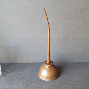 Vintage Copper Screw Top Oil Can Mancave Decor Mechanic Gift Car Guy