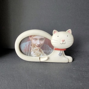 Sheffield Home Verplaatsbare kat wiebelt fotolijst 6 x 4 penpunt fotoschildersezel Achterkant tafelblad penpunt Staart wiebelt Hoofd beweegt