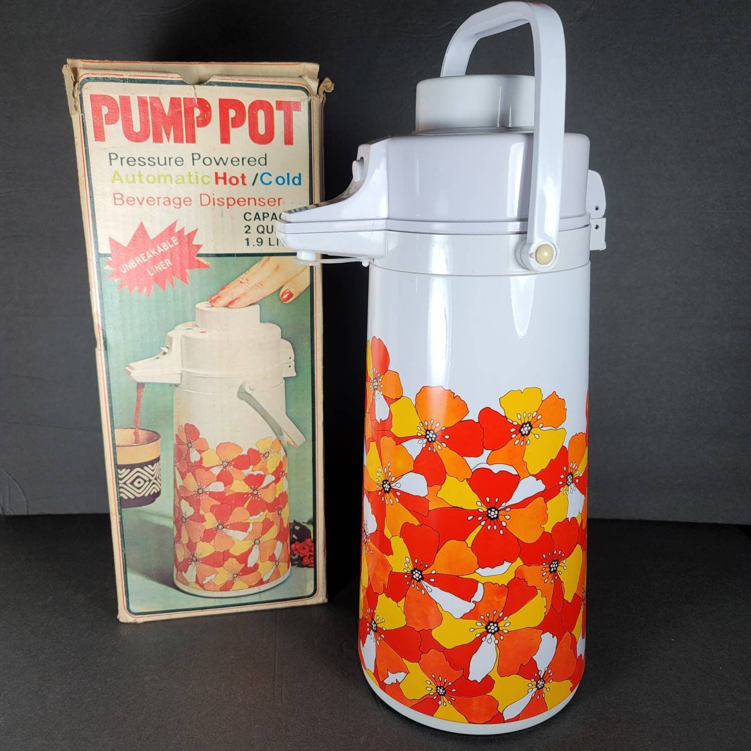 Vintage Valiant Electric Hot Pot 24-ounce Water Heater Beverage Server 