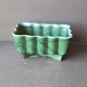 Vintage California Cookson Pottery Green Ceramic Planter CP USA Mid Century Plant Pot Cachepot