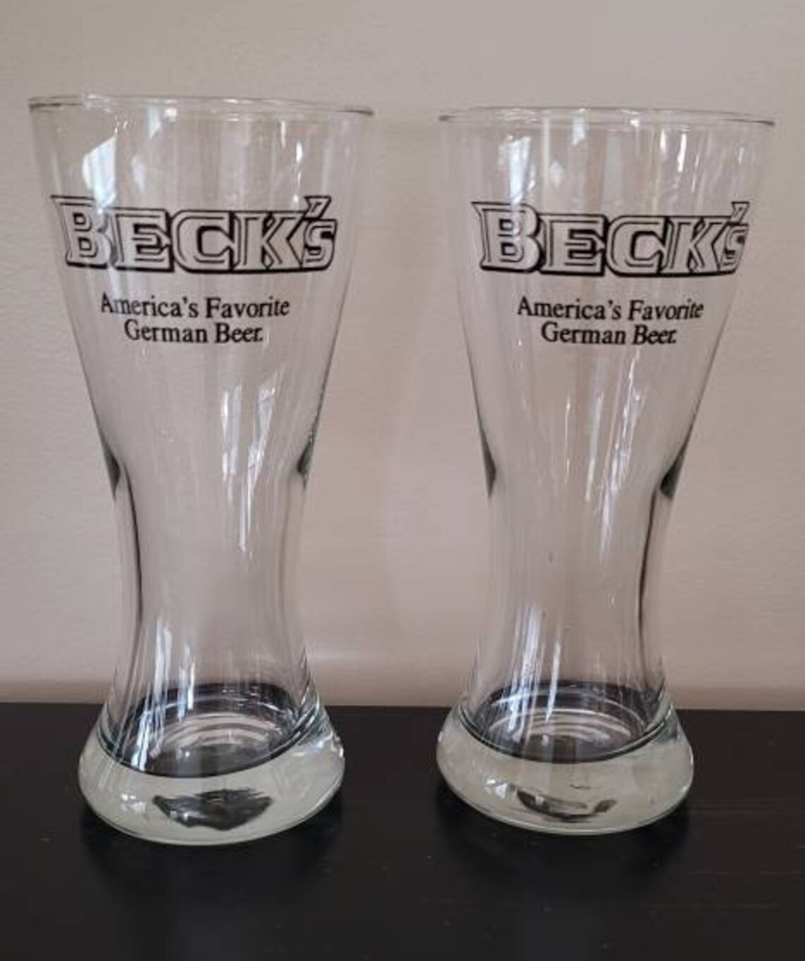 Beck's German Beer Pilsner Glasses set of 4 drinking Etsy