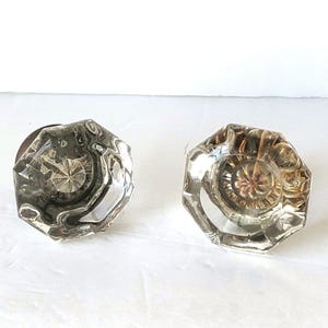 Vintage Antique Glass Door Knob Set of 2  Knobs Only