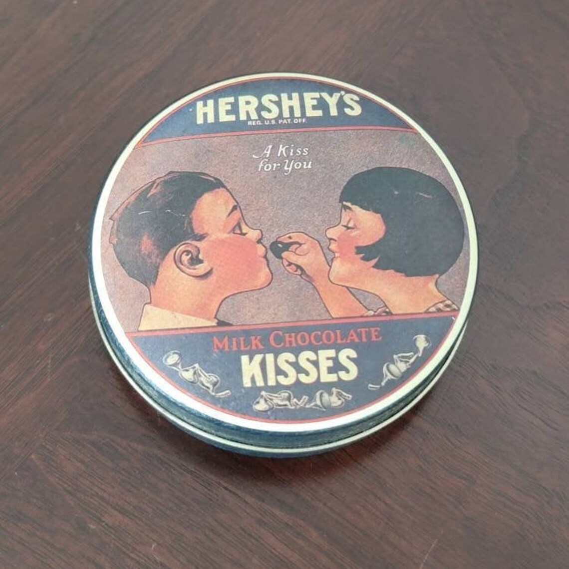 Candle in Hersheys Kisses Candle Tin country spice scentins | Etsy
