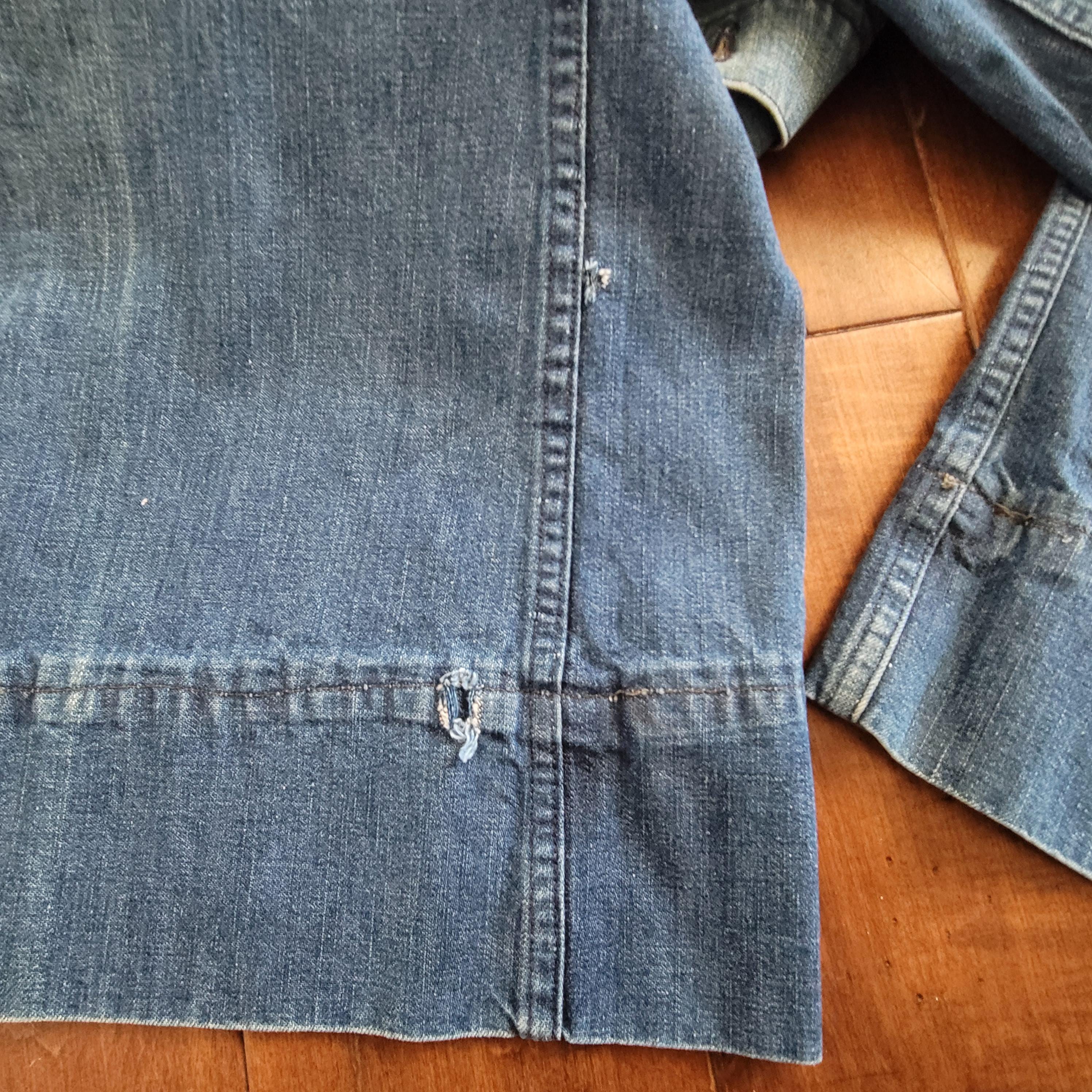 1940s US Navy Dungarees WWII Denim Trousers Distressed Hemmed - Etsy