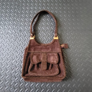 Vintage Brown Suede Shoulder Bag Coach - Etsy