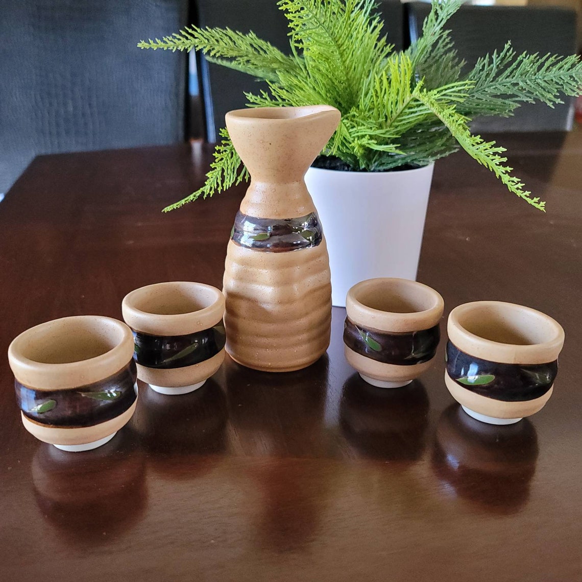 Sake Set 5 pieces BRAND NEW in BOX decanter carafe cups Etsy