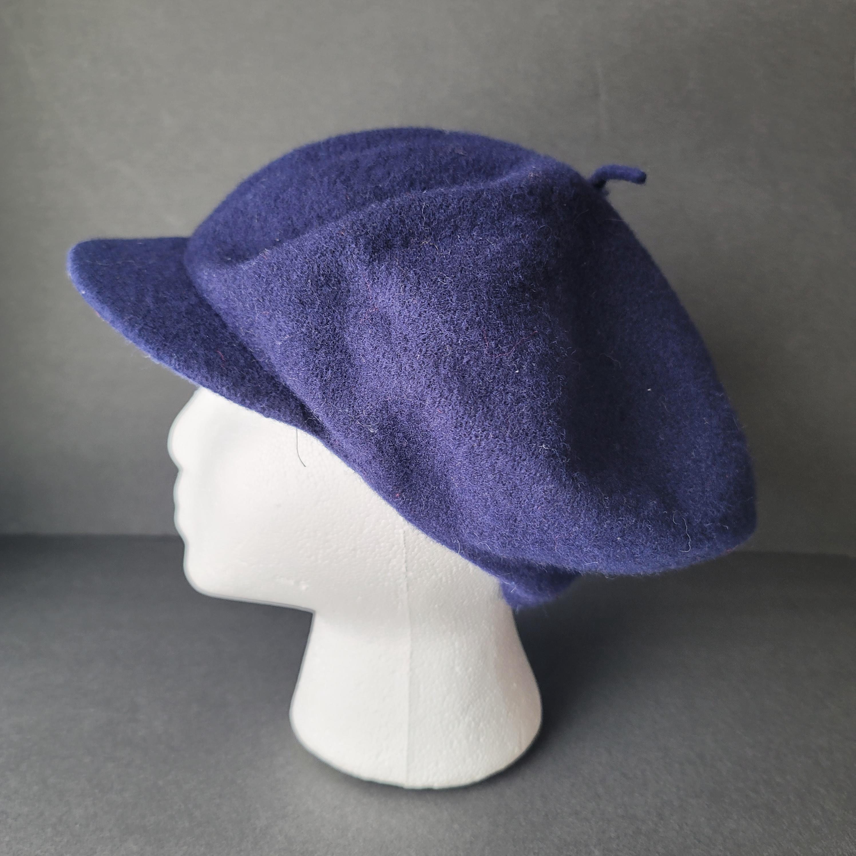 Betmar New York Womens Blue 100% Wool Floral Newsboy Cap Cloche Hat Y2K Betmar Wool Blend Women main image 4