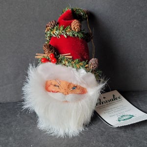 Annalee Mobilitee Christmas Santa Ornament Original Tag / Box 2004