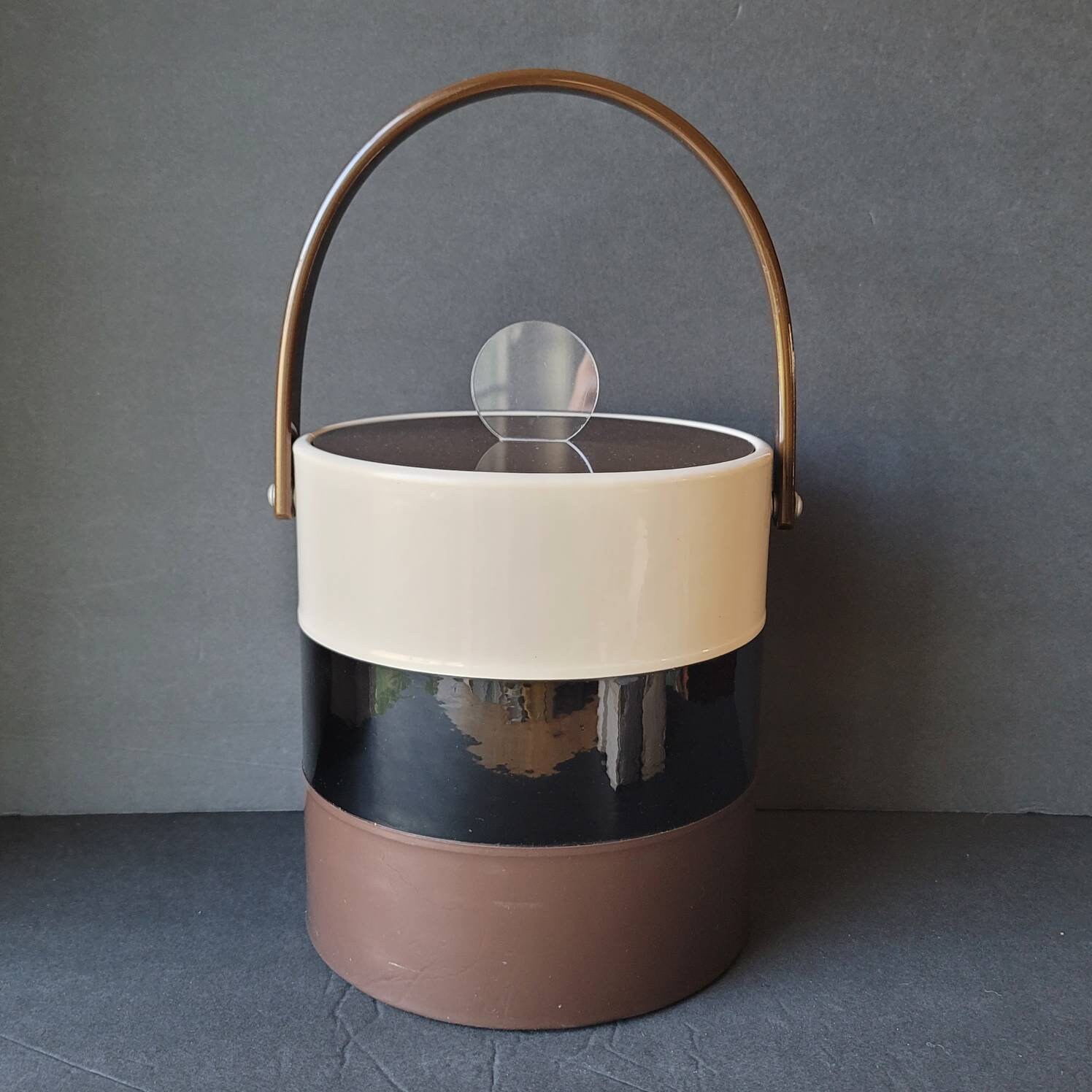 Vintage Morgan Designs Bucket Brigade Cream Brown Black Ice