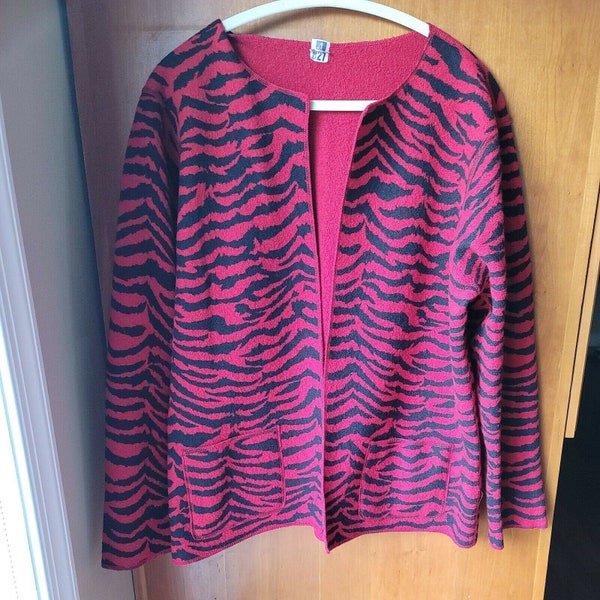 Red and Black Zebra Etsy