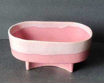Vintage California Cookson Pottery Pink Ceramic Planter CP USA Mid Century Plant Pot Cachepot