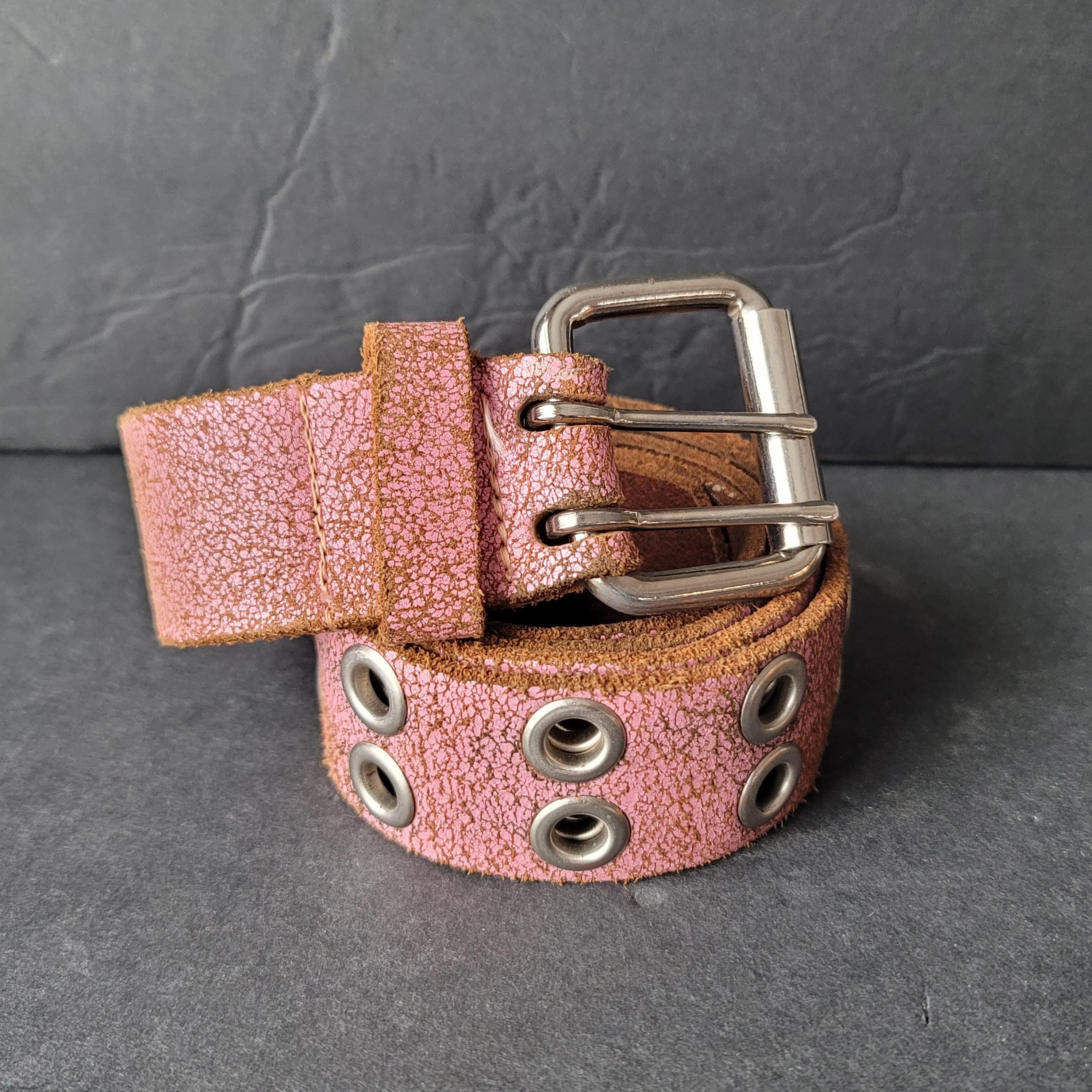 Aldo Rhinestones Distressed Leather Belt Made in Canada Aldo Leather Belt - Etsy main image 3