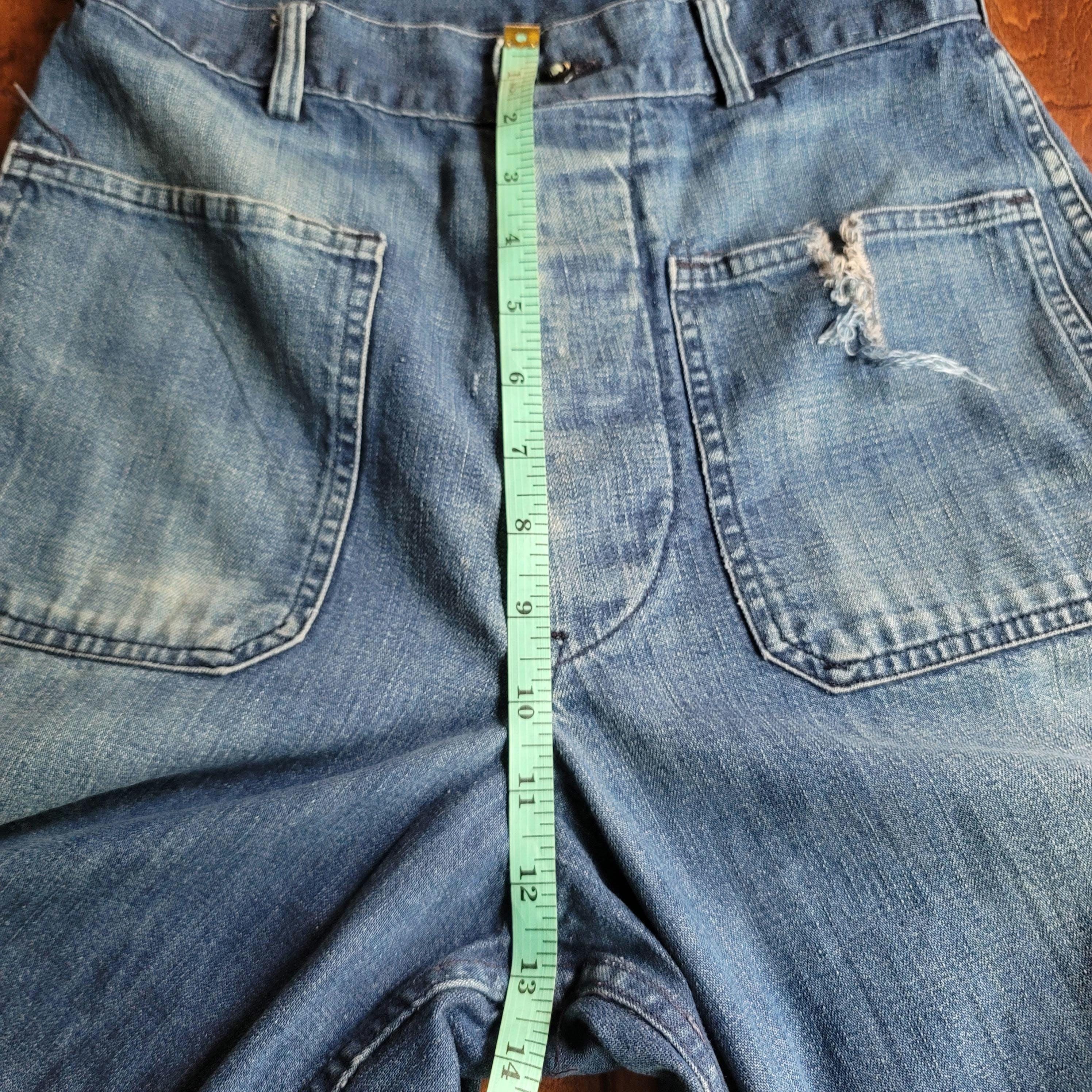 1940s US Navy Dungarees WWII Denim Trousers Distressed Hemmed - Etsy
