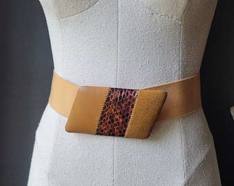 Vintage Shar Mark Shell Belt White Brown Black Rope Beaded  display picture 3