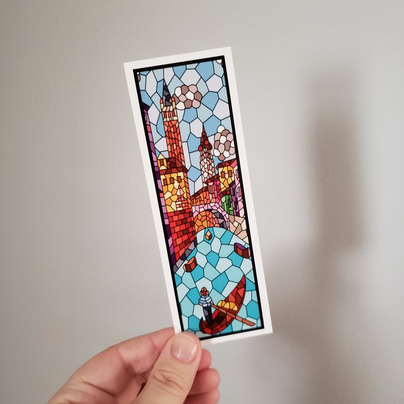 Stained Glass Themed Bookmarks London Venice Tulip Etsy