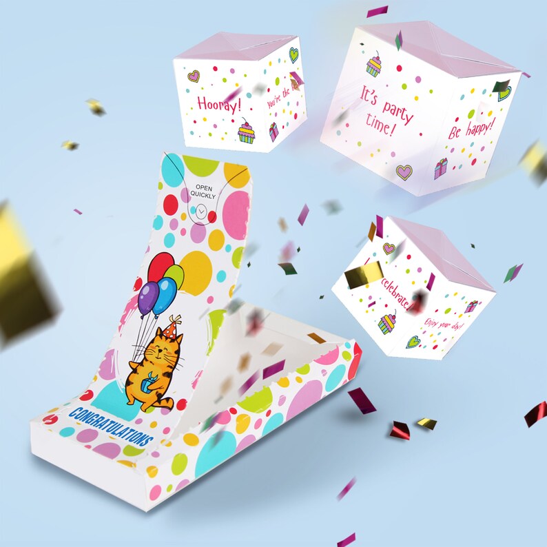 exploding confetti birthday box