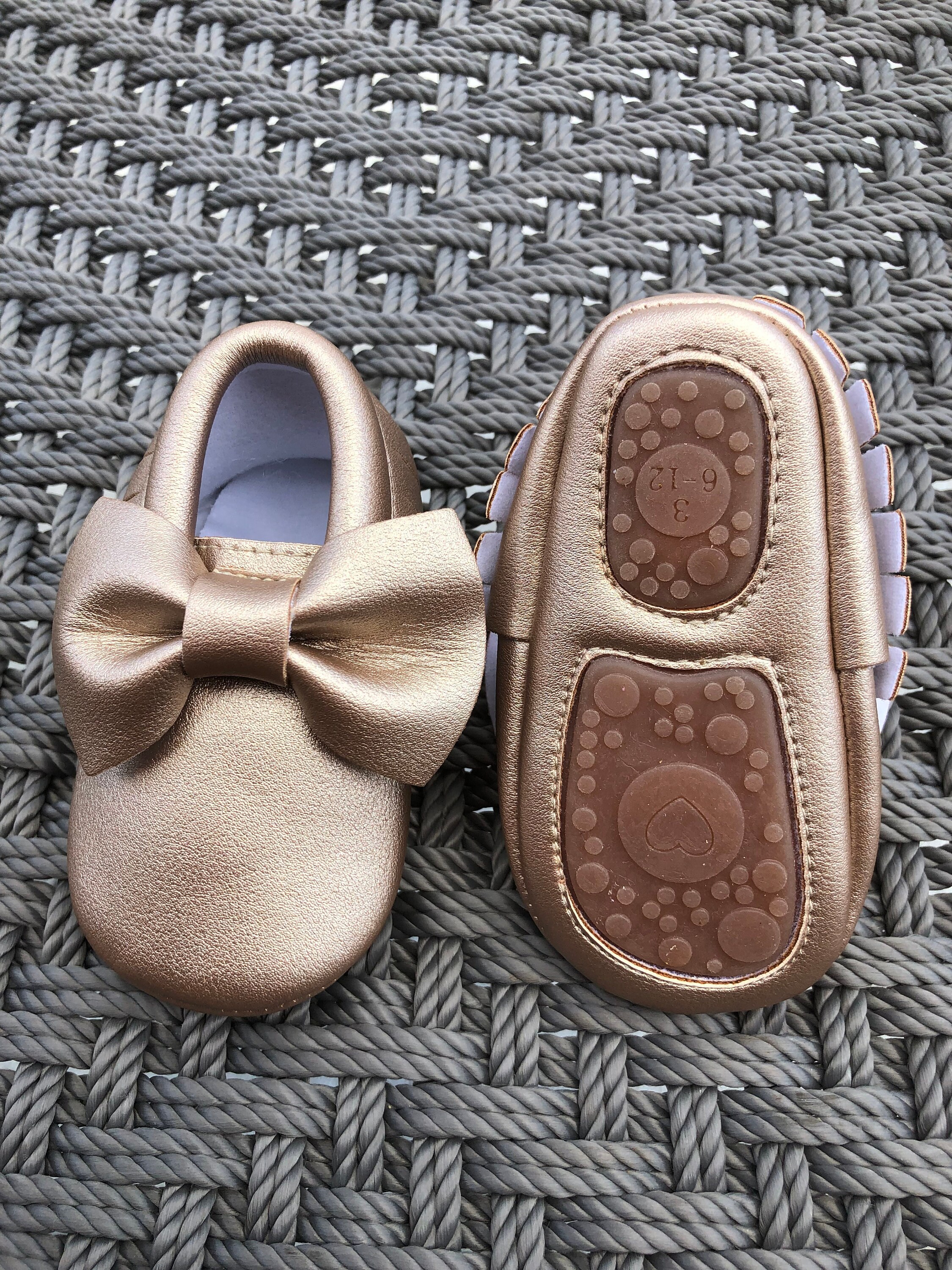 baby moccasins with rubber soles