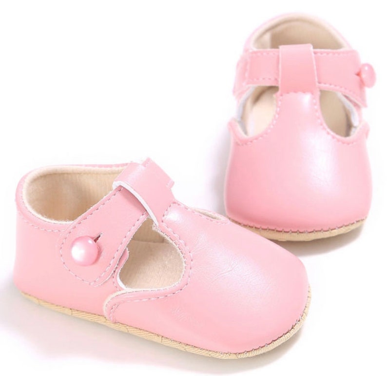 Baby Girl Shoes Baby Tbar Shoes Baby Mary Jane Pink Shoes Etsy